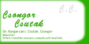 csongor csutak business card